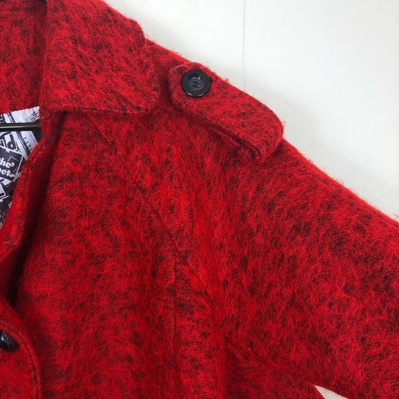 Wool Cropped Cape Coat Sz S - Picture 6 of 15